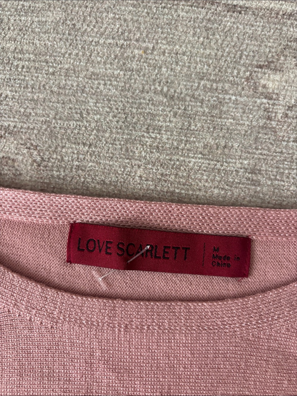 Embellished Pink Boatneck Sweater with Crystal Detail - Picture 3 of 5